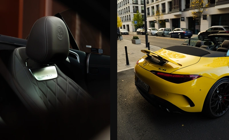 Wyrazisty kabriolet — Mercedes SL55 AMG. Styl, prędkość i emocje na każdym kilometrze.