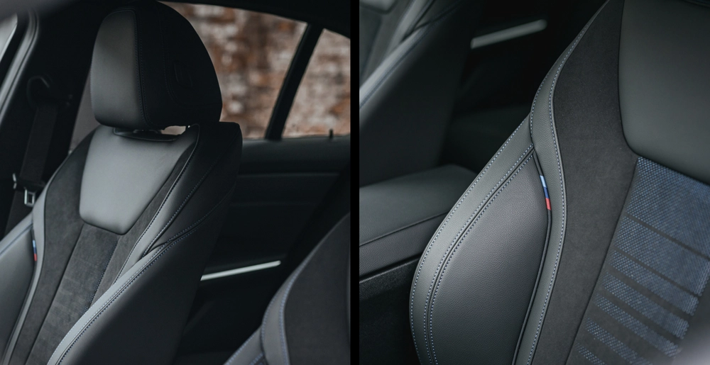 Ergonomiczne siedzenia BMW 3 Series z wykończeniem premium. Idealny wybór do wynajmu w SK CARS.